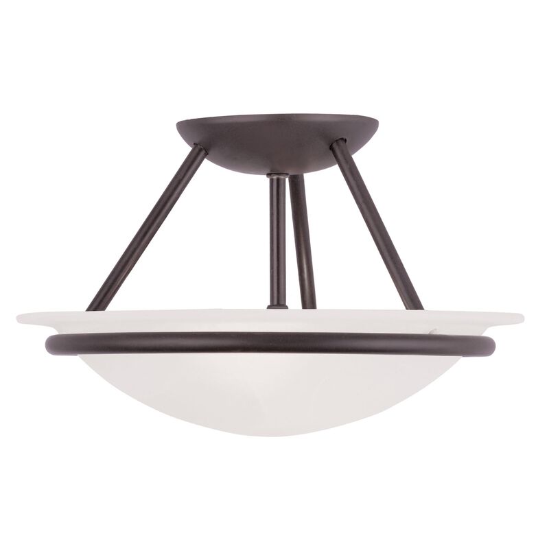 Newburgh 12 Inch 2 Light Semi Flush Mount by Livex Lighting